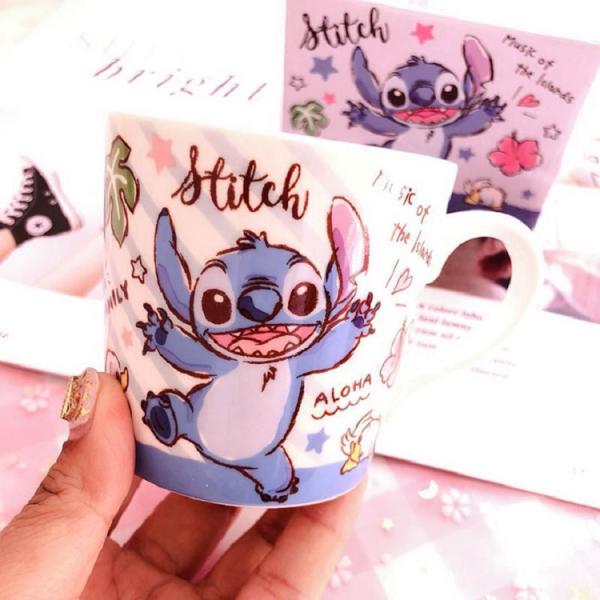 Cartoon Porcelain Ceramic Coffee Cups For Student Milk Juice Tea OEM ODM