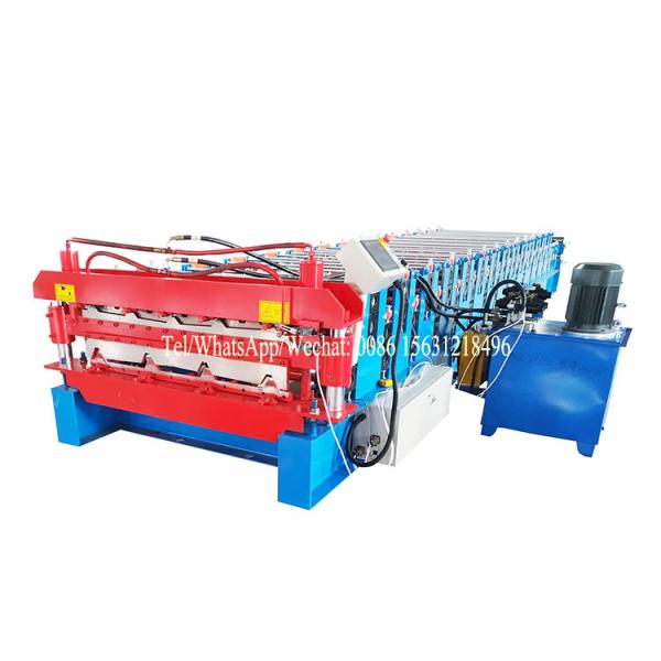 Cubrir el rollo de acero de la capa doble de la hoja plana del metal que forma la máquina con dos diseños