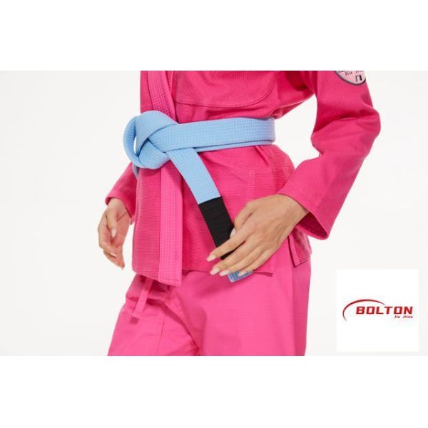Custom Finely Processed Pearl Weave BJJ Belt 100% Cotton Jiu Jitsu Blue Belt