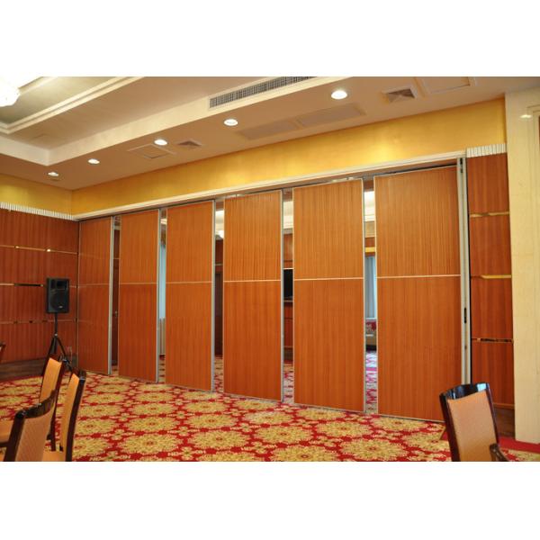 Melamine Carpet Finish Folding Glass Partitions For Meeting Room