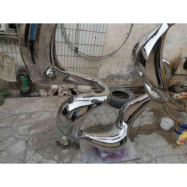 Large Silver Yard Animal Statues , 1200 Mm Western Art Sculptures