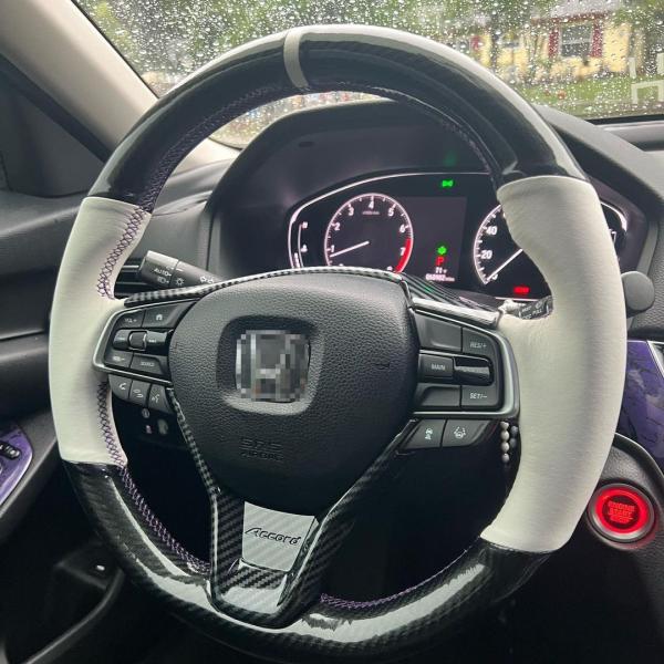 Blue Thread Car Steering Wheel Cover for Honda Accord 10 Insight 2018 2019 30*15*5 cm