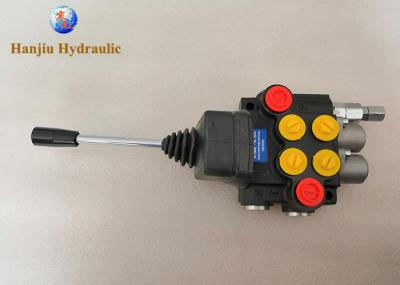 Válvula de controle hidráulica do carregador do manche de 2 carretéis 40 litros de fluxo mínimo