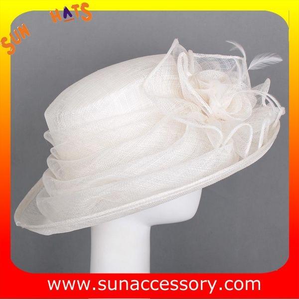New design elegant Church sinamay hats for women ,Sinamay wide brim church hat