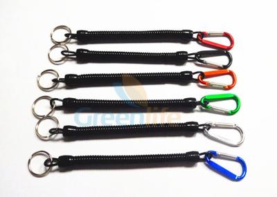Fashionable Retractable Fishing Lanyard , D Carabiner Tool Tether Lanyards