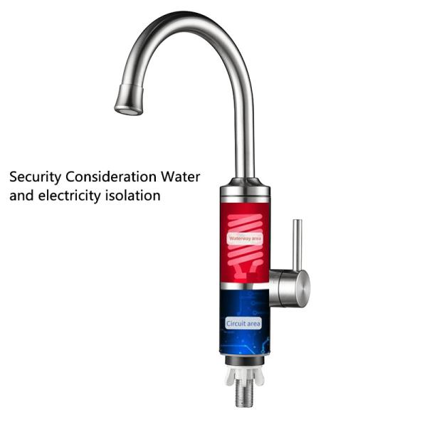 Single Handle Instant Electric Heating Faucet LED Digital Temperature Display