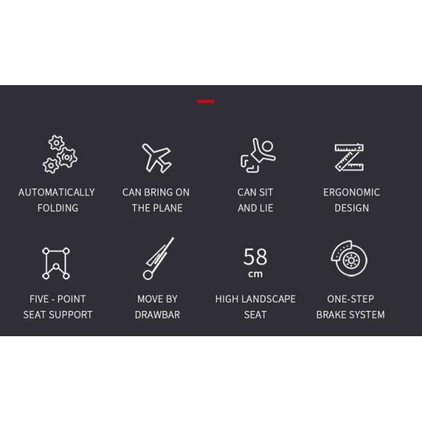 High Landscape 5.9 KG Aluminum Baby Sport Stroller Pram Pushchair Lightweight