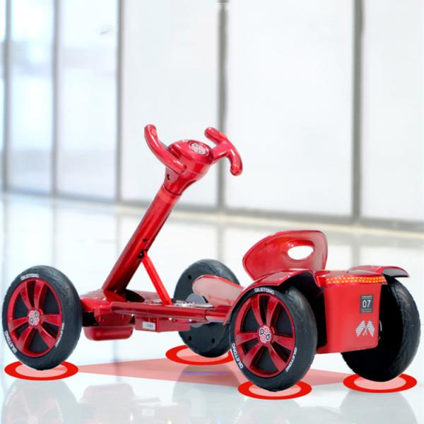Remote Rechargeable Kids Ride On Car Four-wheel Drift Go-kart with Independent Brakes
