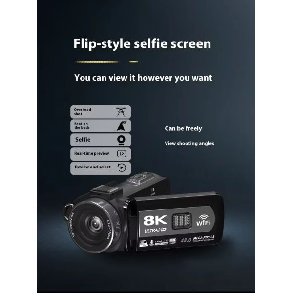 8k Camera Digital Time Lapse Shooting Built-In Wi-Fi Motion Recording