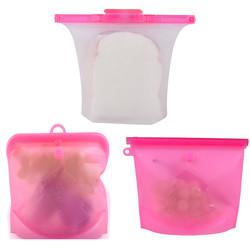 1.5L Sandwich Preservation Silicone Food Pouches Reusable Food Storage Bags