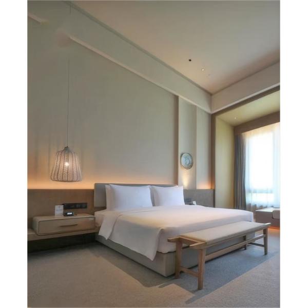 5 Star Minimalist Design Hotel Project Bedroom Solid Wood Furniture Set