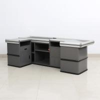 Compteur de caisse de supermarché de haute durabilité efficace avec un matériau de table de longueur personnalisable