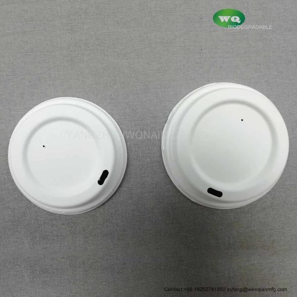 Leak-proof 80mm/90mm Sugarcane Cup-Lid ,Biodegradable Lids Of 8/12 Oz Branded Paper Coffee Cups and water Drinking Cups
