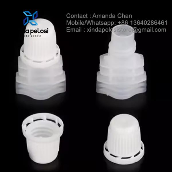 Accept Size & Color Plastic Juice Pouch Screw Cap Plastic Spout Caps For Liquid Pouch Bag