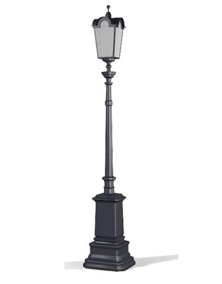 Quadrado decorativo cargo dado forma 3m da luz do ferro fundido - superfície de pintura da altura 10m