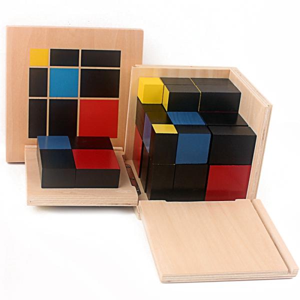 Montessori Arithmetic Algebraic Binomial Cube Trinomial Cube Wooden Toys