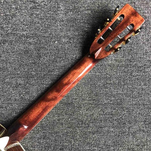 Custom 39 Inch Round Corner 6 Xuan OOO45S Spruce Korean Pine Panel Rosewood Ebony Fingerboard Abalone Shell Inlay Edge A