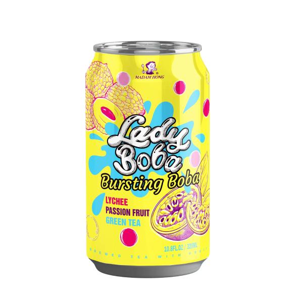 Peach and Strawberry Bursting Boba Bubble Tea Product - 320ml - Wholesale Supplier of Boba Tea and Bubble Tea Products