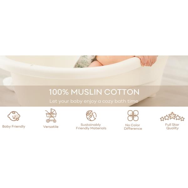 100% Cotton Hooded Baby Towels 2-Pack - 32x32 Inches, Darkgreen & Leaf