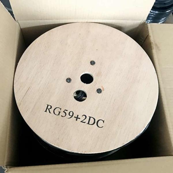 Кабель CCTV коаксиала корокоствольного оружия RG59U+2C 0.75MM2 оптовый, коаксиальный кабель камеры слежения