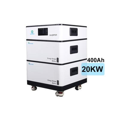 Armazenamento de bateria solar de 51,2 V, bateria de íon de lítio de 20kwh com inversor