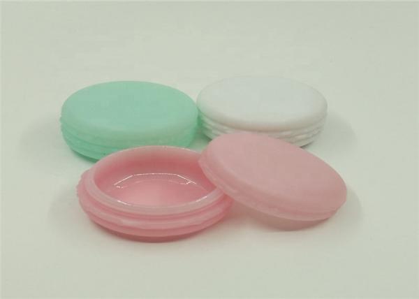 10 G Empty Face Cream Containers , Macaron Shape Cosmetic Plastic Jar