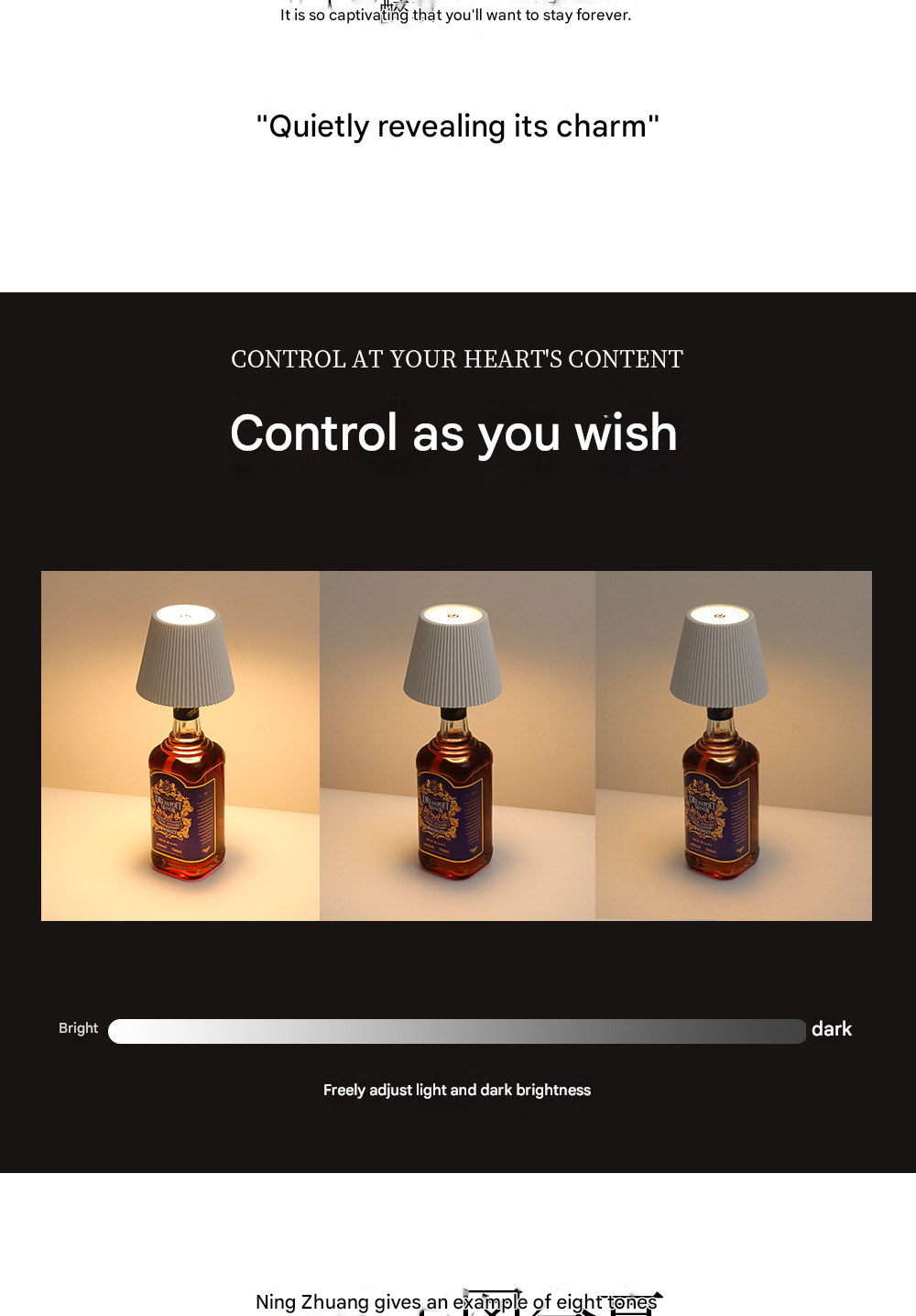 Ambient Touch-Sensitive Three-Color Dimming Bottle Stopper Light, Home Bar & Dining Room Decor