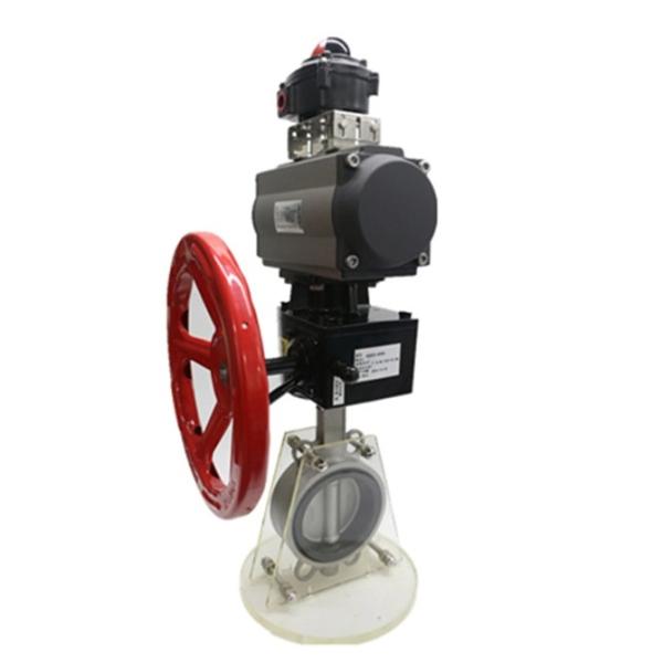 DN300 Pn16 Pneumatic Butterfly Valve Stainless Steel Ductile Iron Wafer Butterfly Valve