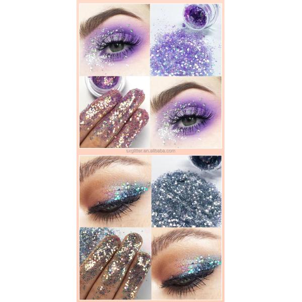Craft Glitter Gel Body Mermaid Sequins Skin Long Lasting Sparkling Cream Eye Shadow for Customized Shape Hair and Nail