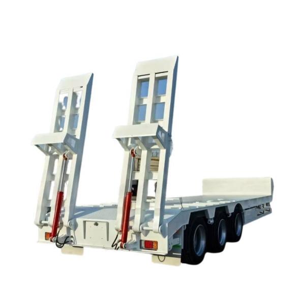 Van-type 3axle Extendable Drop Deck Lowbed Utility Cargo Heavy Duty Carrier Semi Trailer