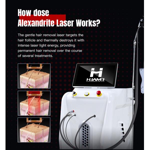 HUAMEI 755nm 1064nm Laser Alexandrite Long Pulse Nd Yag Laser Hair Removal Machine