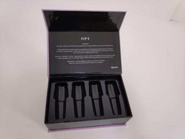 Luxury customized bookstyle magnetic packaging gift box for cosmetics with plastic innertray