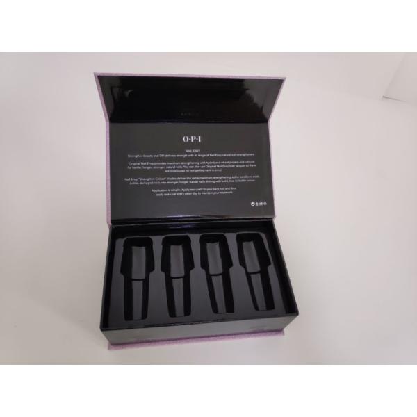 Luxury customized bookstyle magnetic packaging gift box for cosmetics with plastic innertray