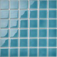Blue Single Ice Crack Glazed Ceramic Mosaic Swimming Pool Tile