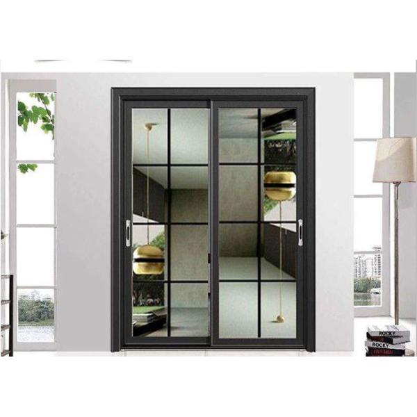 Thick Type Aluminium Extruded Profiles Black Powder Coating For Balcony Folding Doors