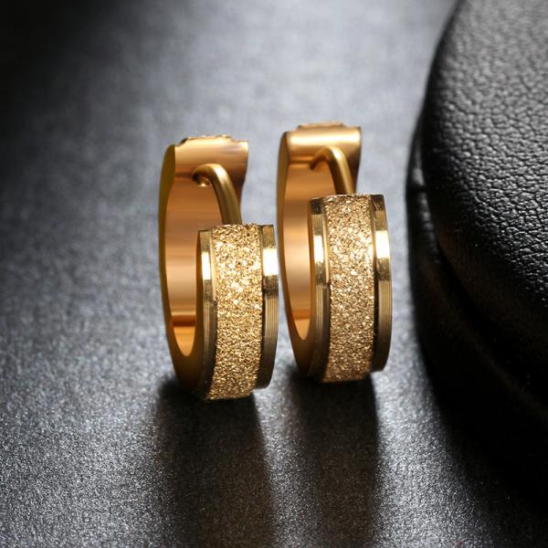 Silver Color&Gold-Color Punk Rock Stainless Steel Small Hoop Earrings for Women Wedding Party Jewelry