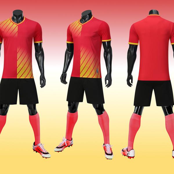 Jérsei respirável do grupo do futebol do ODM do OEM do peso leve liso seco rápido da camiseta de futebol