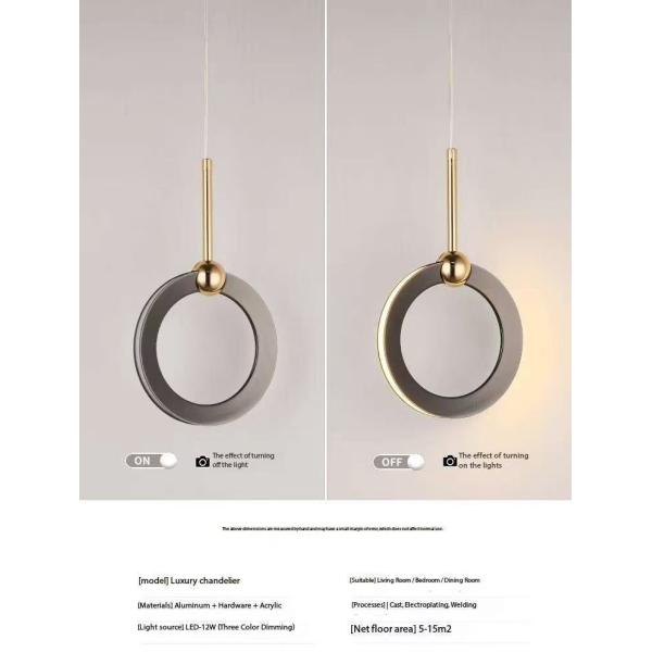 Pantalón circular minimalista Decorativo de la residencia lámparas modernas simples Hotel Restaurante Comedor Al lado de la cama Café Bar Lámpara de lámpara