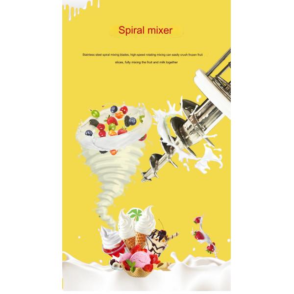 0.75kW Power Fruit Ice Cream Mixer with Easy Operation Cream Scraper Silicone Spatula