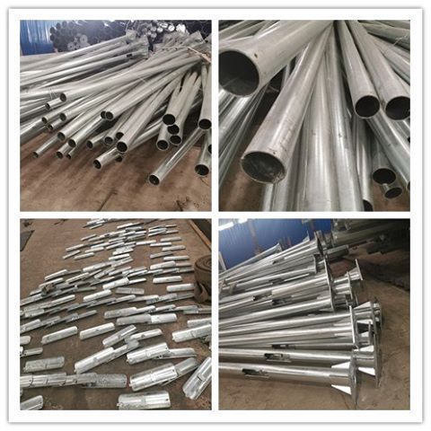 12m Galvanized Steel Round Octagonal Street Light Poles For Area Lighting