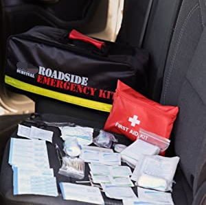 Roadside Survival Kit, First Aid Kit, Emergency Car Kit, Safety Tool Kit, Car Kit, Vehicle Safety Tool Auto