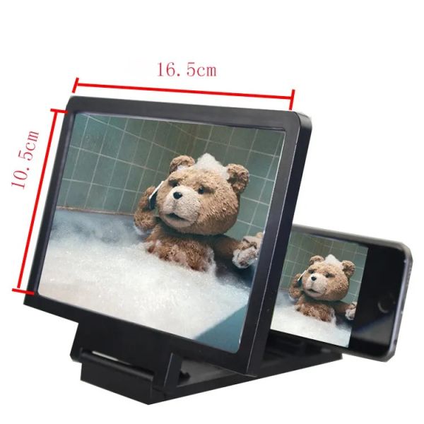 Wufan Mobile Phone LED Magnifying Glass 2X Folding Enlarged 3D Magnifier Screen Portable HD Amplifier