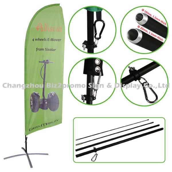Custom Full Color Feather Flags And Banners Digital Printing Wind Banner Flags