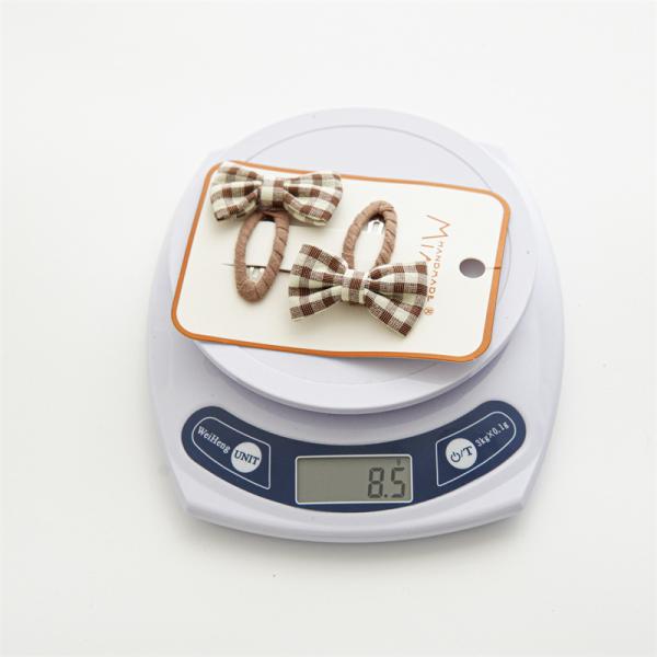 Fabric bow plaid hairpin accessories DIY INS girls baby women's BB hairpin spot wholesale