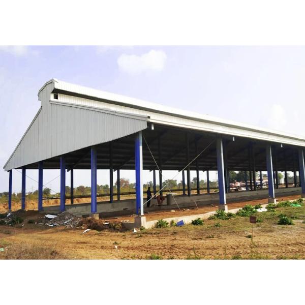 Corrosion Resistant Prefabricated Steel Shed Construction , Steel Farm Equipment Storage Shed