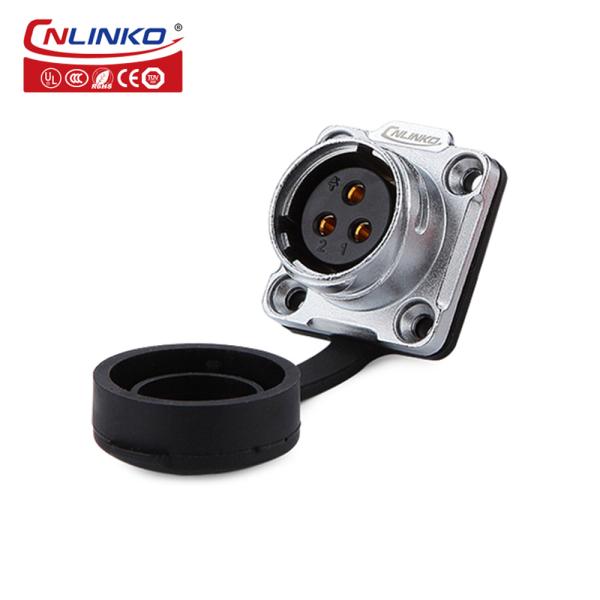 CNLINKO Power Plug Socket Solar Panel Connector 3 Pin for Solar Street Light
