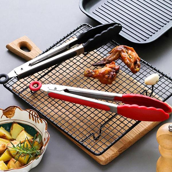Silicone Pliers Are Heat-resistant And Reusable. Silicone Food Pliers Are Food Clips