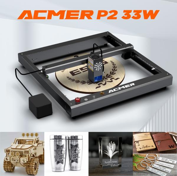 Home Laser Engraving Cutting Machines 33W CNC Hobby Laser Cutter Aluminum