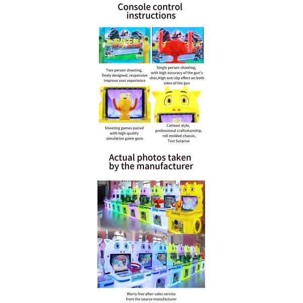 Mini Máquina expendedora de videojuegos de disparos para niños con monedas y doble jugador