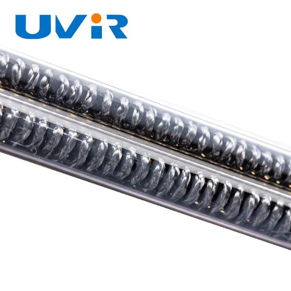 Lampe à chauffage infrarouge en fibre de carbone double tube enduit d'or de 4000 W